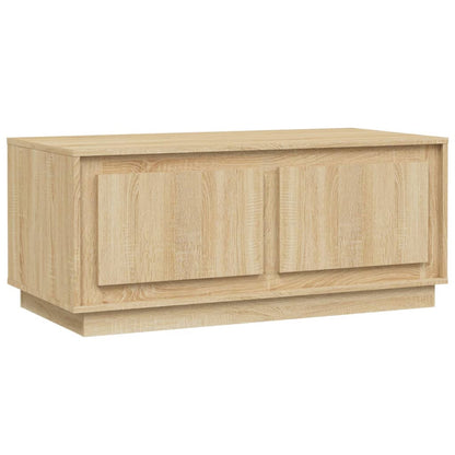 Ebon Aura: Black Engineered Wood Coffee Table for Contemporary Charm