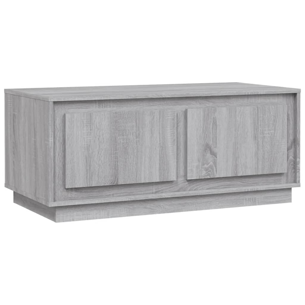 Ebon Aura: Black Engineered Wood Coffee Table for Contemporary Charm