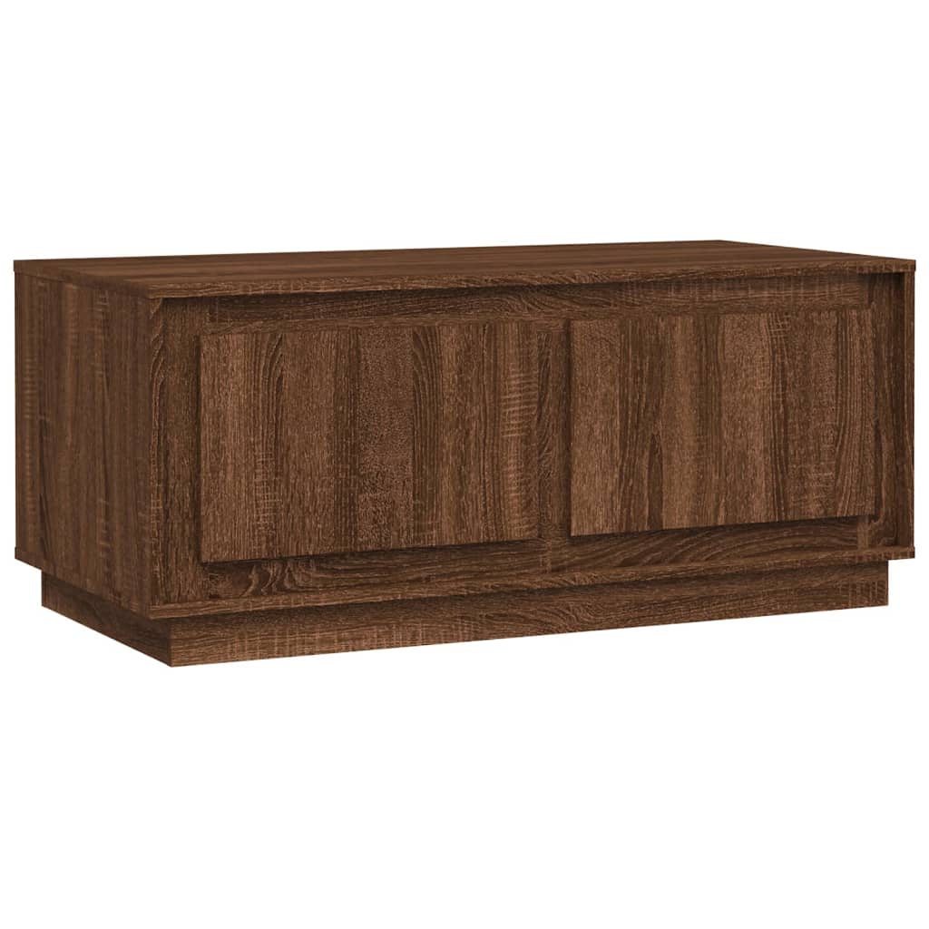 Ebon Aura: Black Engineered Wood Coffee Table for Contemporary Charm