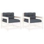 Decorative Garden Chairs with Cushions 2 Lounge Area Urban Style