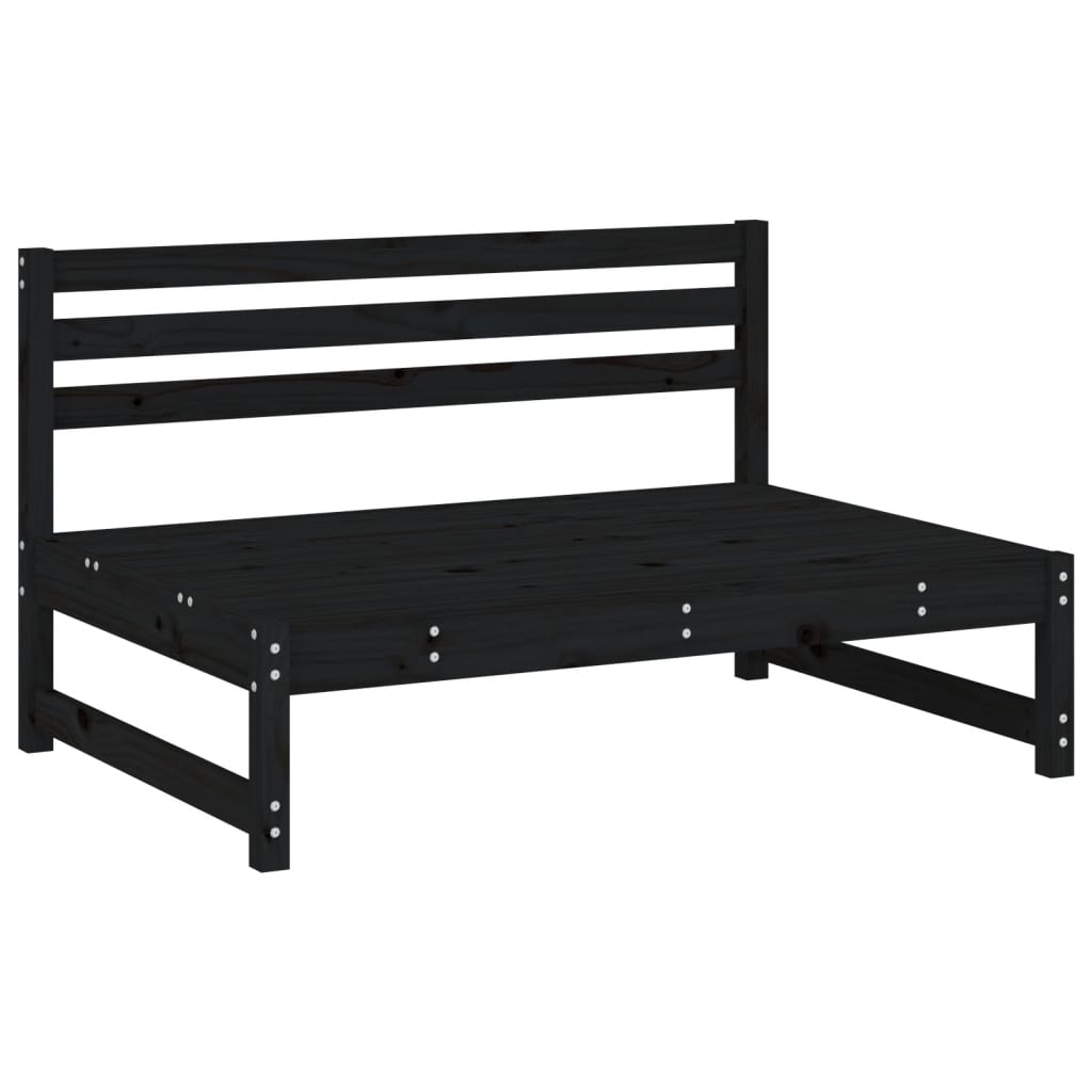 Versatile Middle Sofa Black 120x80 cm Patio Setup Outdoor Living 
