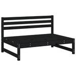 Versatile Middle Sofa Black 120x80 cm Patio Setup Outdoor Living