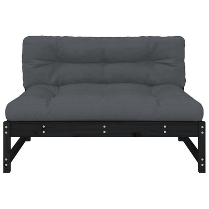 Versatile Middle Sofa Black 120x80 cm Patio Setup Outdoor Living 