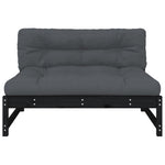 Versatile Middle Sofa Black 120x80 cm Patio Setup Outdoor Living