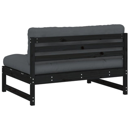 Versatile Middle Sofa Black 120x80 cm Patio Setup Outdoor Living 