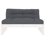 Contemporary Middle Sofa White 120x80 cm Outdoor Retreat Essentials