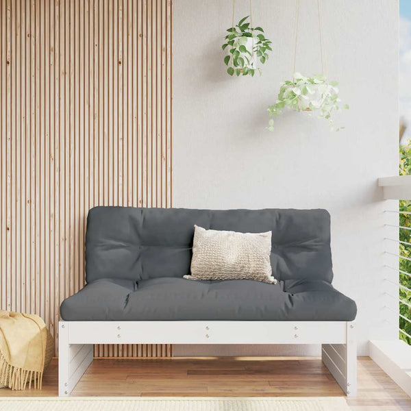  Contemporary Middle Sofa White 120x80 cm Outdoor Retreat Essentials