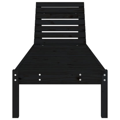 Minimalist Sun Loungers 2 pcs Black Patio Setup Modern Living 