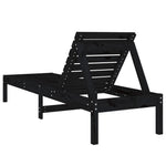 Minimalist Sun Loungers 2 pcs Black Patio Setup Modern Living