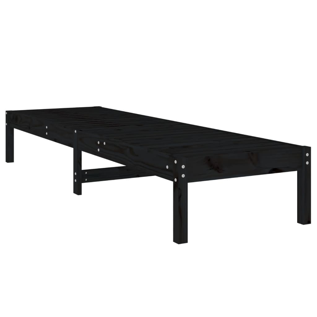 Minimalist Sun Loungers 2 pcs Black Patio Setup Modern Living 