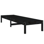 Minimalist Sun Loungers 2 pcs Black Patio Setup Modern Living
