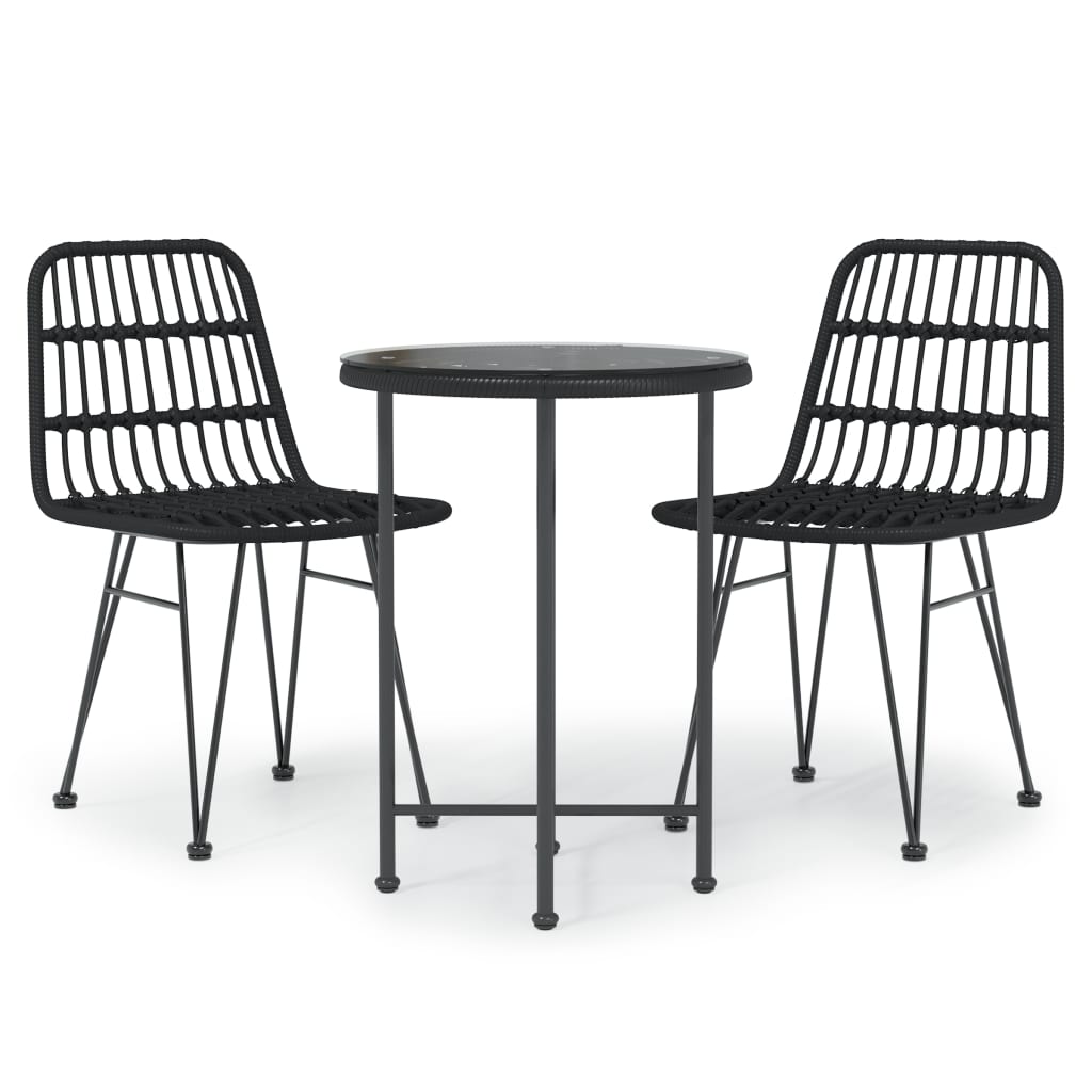 Decorative 3 Piece Garden Dining Set Relaxing Seating Modern Living 
