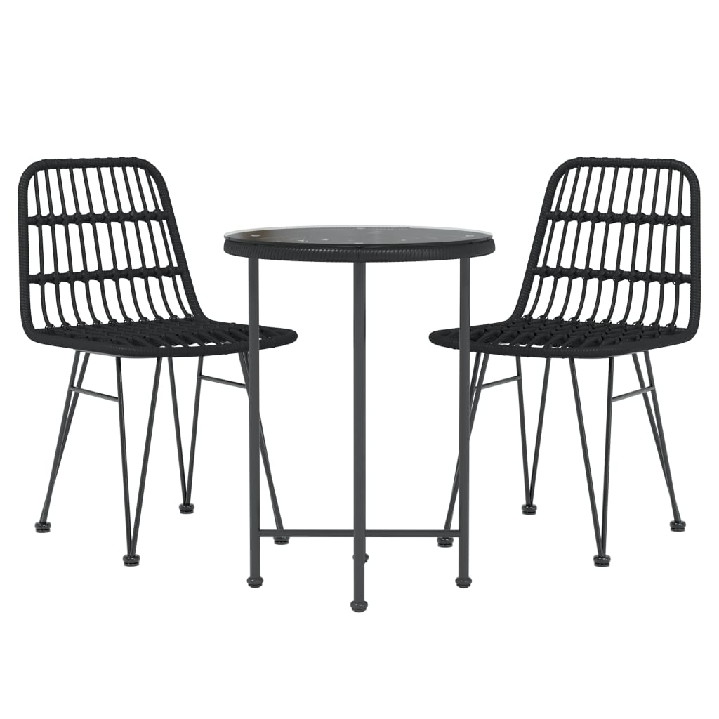 Decorative 3 Piece Garden Dining Set Relaxing Seating Modern Living 