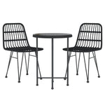 Decorative 3 Piece Garden Dining Set Relaxing Seating Modern Living