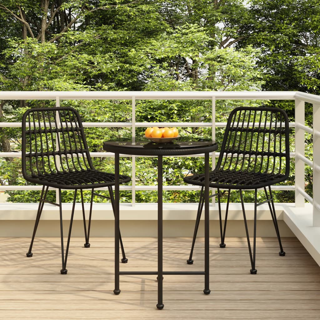 Decorative 3 Piece Garden Dining Set Relaxing Seating Modern Living 