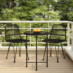 Decorative 3 Piece Garden Dining Set Relaxing Seating Modern Living 