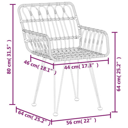 Elegant 3 Piece Garden Dining Set Relaxing Seating Modern Living 