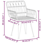 Elegant 3 Piece Garden Dining Set Relaxing Seating Modern Living