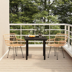 Elegant 3 Piece Garden Dining Set Relaxing Seating Modern Living 