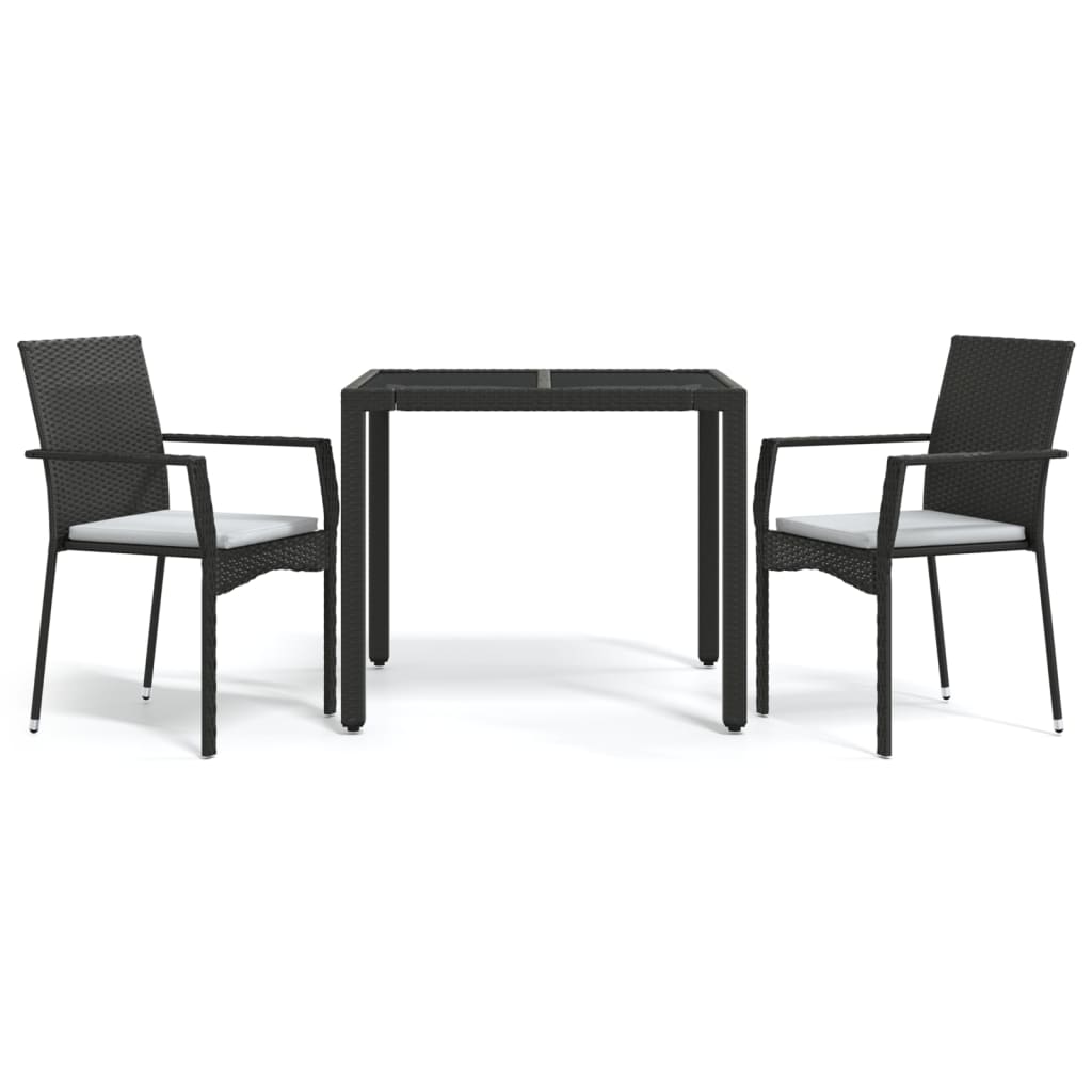 Space Saving 3 Piece Garden Dining Set Relaxing Seating Summer 