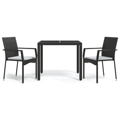 Space Saving 3 Piece Garden Dining Set Relaxing Seating Summer 