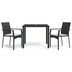 Space Saving 3 Piece Garden Dining Set Relaxing Seating Summer