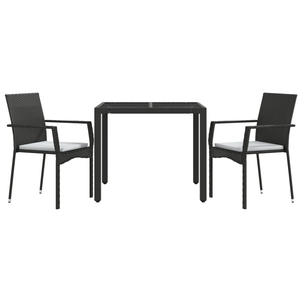Space Saving 3 Piece Garden Dining Set Relaxing Seating Summer 