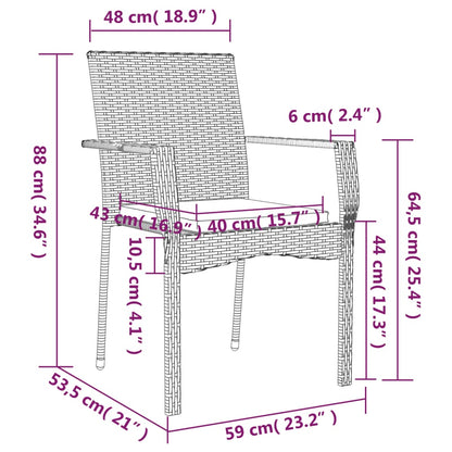 Space Saving 3 Piece Garden Dining Set Relaxing Seating Summer 