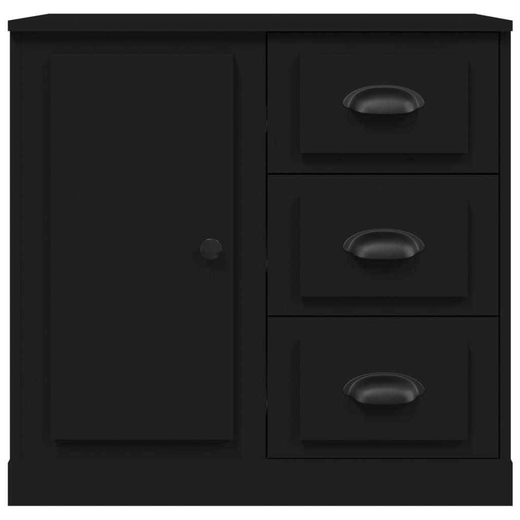 Contemporary Set of 2 White Engineered Wood Buffets