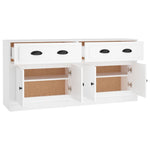 Elegant 2-Piece White Engineered Wood Sideboard Set
