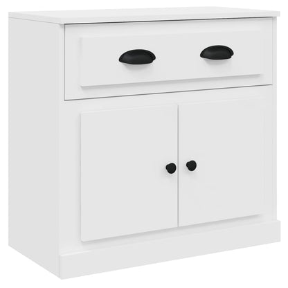 Contemporary Trio of White Engineered Wood Sideboards