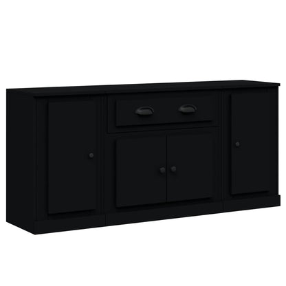 Contemporary Trio of White Engineered Wood Sideboards