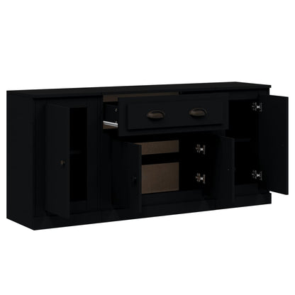Contemporary Trio of White Engineered Wood Sideboards