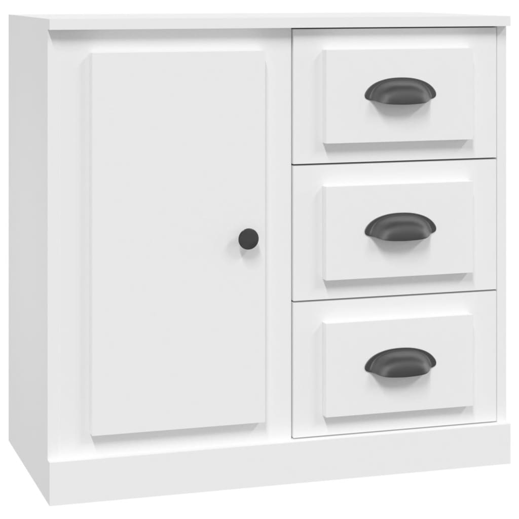 Contemporary 3 Pcs of White Engineered Wood Sideboards