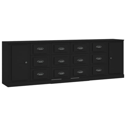 Contemporary 3 Pcs of White Engineered Wood Sideboards