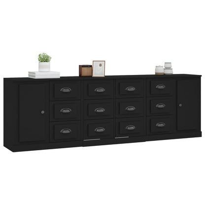 Contemporary 3 Pcs of White Engineered Wood Sideboards