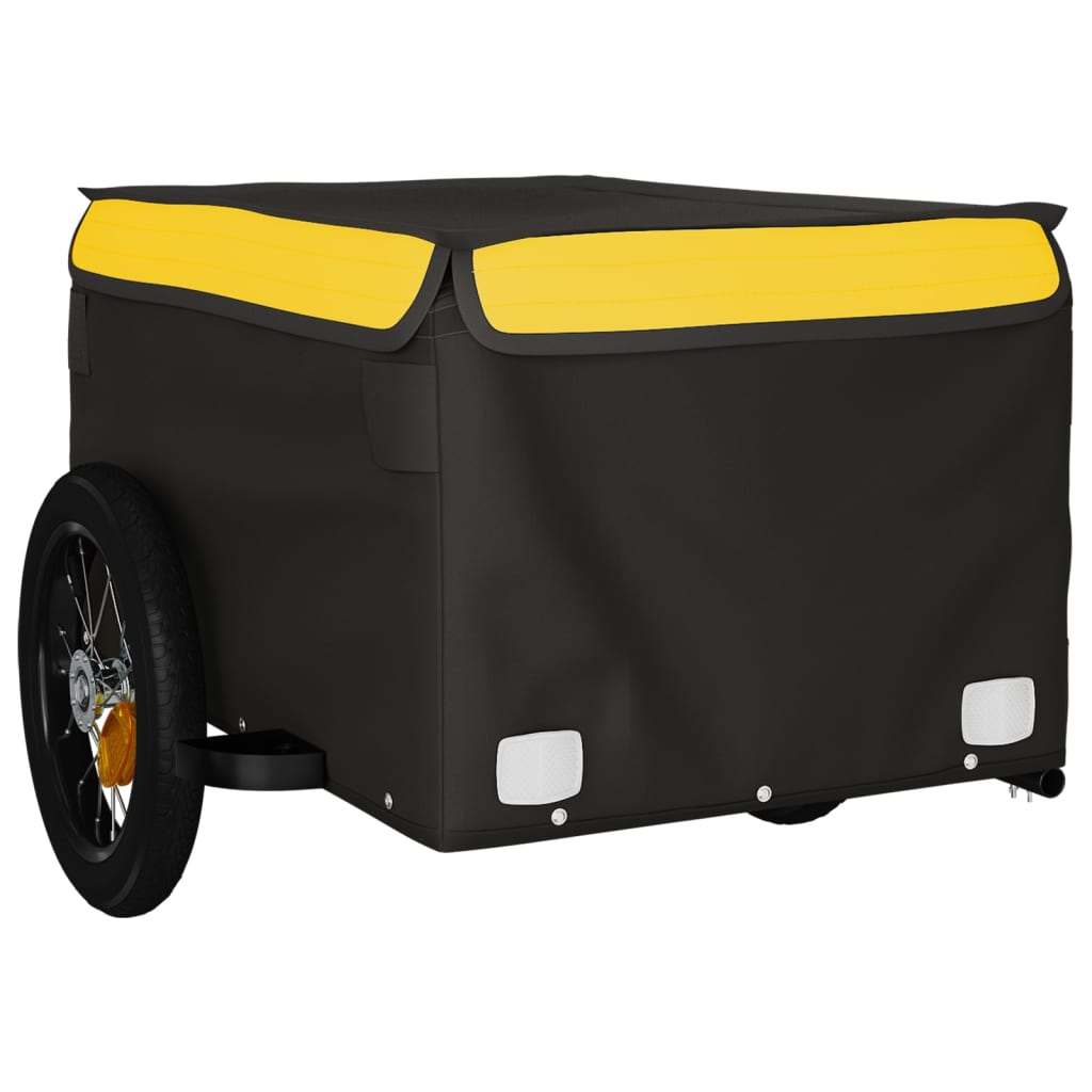 Bike Cargo Trailer Black and Yellow Iron - 120×54×44cm