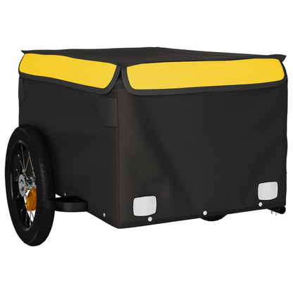 Bike Cargo Trailer Black and Yellow Iron - 120×54×44cm