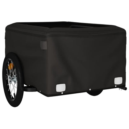 Bike Cargo Trailer Black and Yellow Iron - 124×62.5×52cm