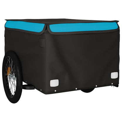 Bike Cargo Trailer Black and Blue Iron