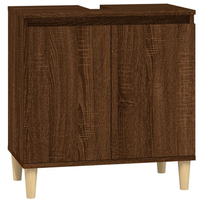Contemporary White Bathroom Trio: Engineered Wood 3-Piece Furniture