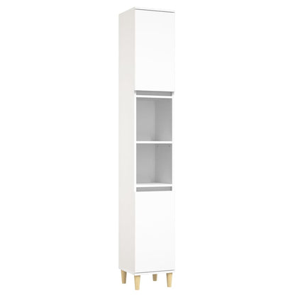 White Bathroom Engineered Wood 3-Piece Furniture Elegance