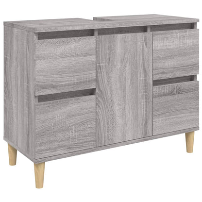 White Bathroom Engineered Wood 3-Piece Furniture Elegance