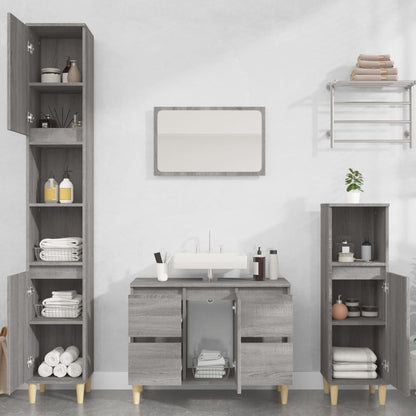 White Bathroom Engineered Wood 3-Piece Furniture Elegance