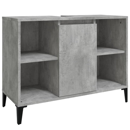Contemporary White Bathroom Trio: Engineered Wood 4-Piece Furniture