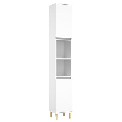 Elegant White Engineered Wood 3-Piece Bath Furnishing Ensemble