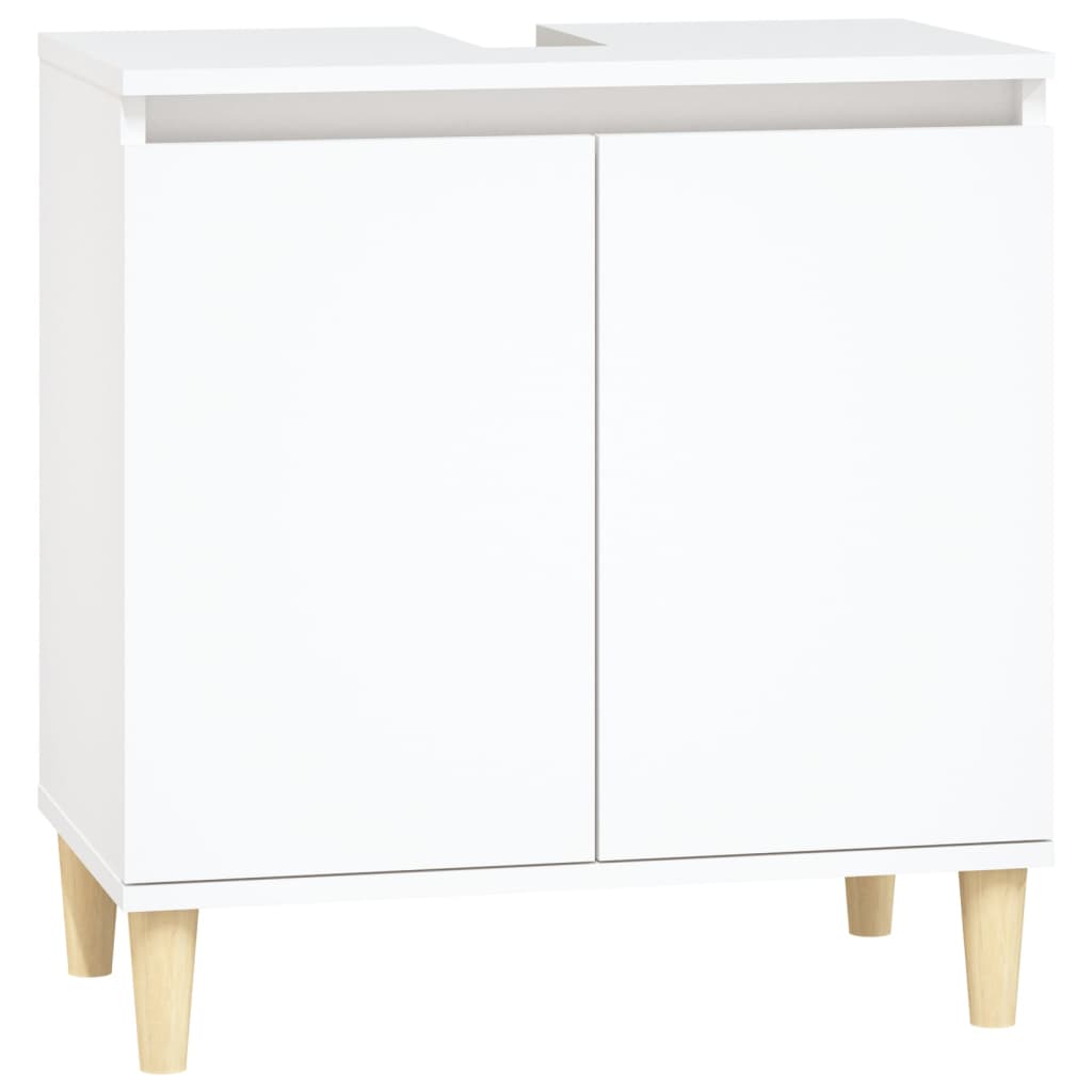 Durable 2-Piece White Engineered Wood Bathroom Ensemble