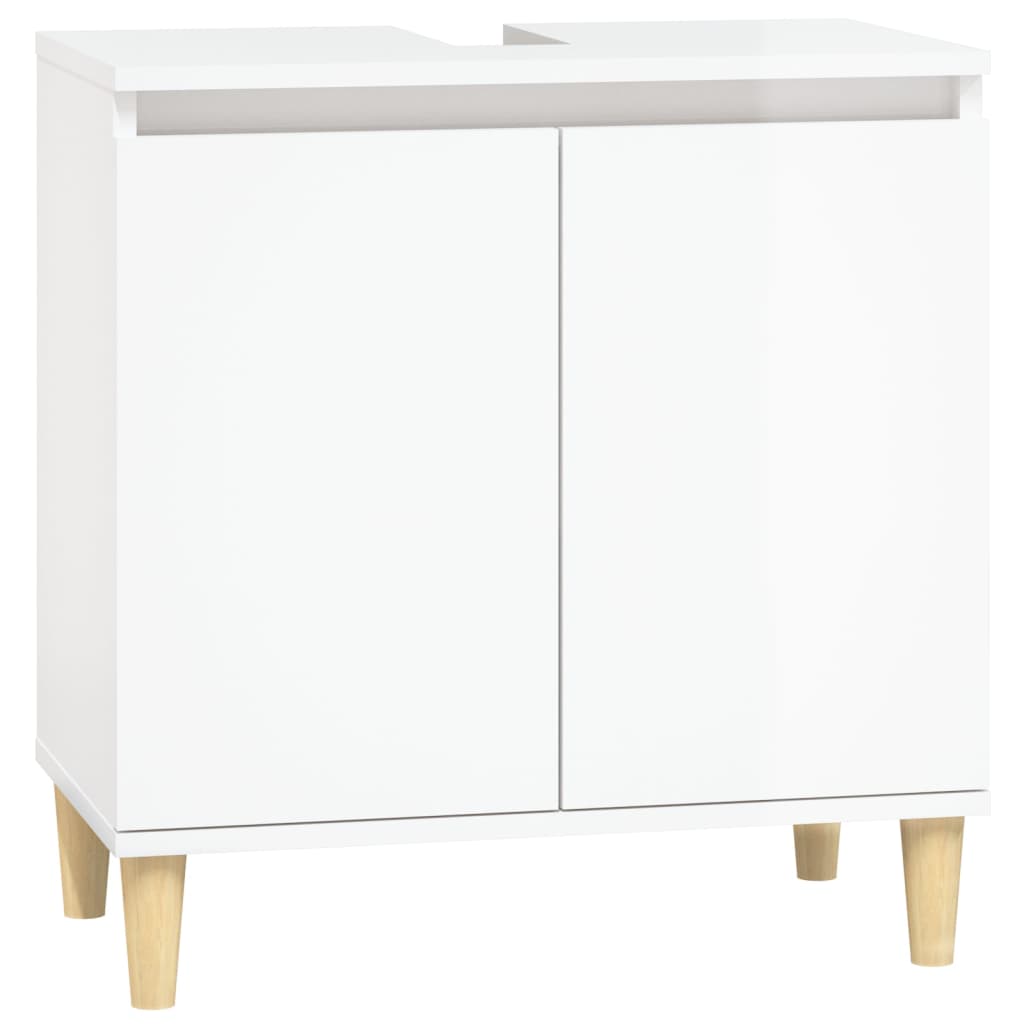 Durable 2-Piece White Engineered Wood Bathroom Ensemble