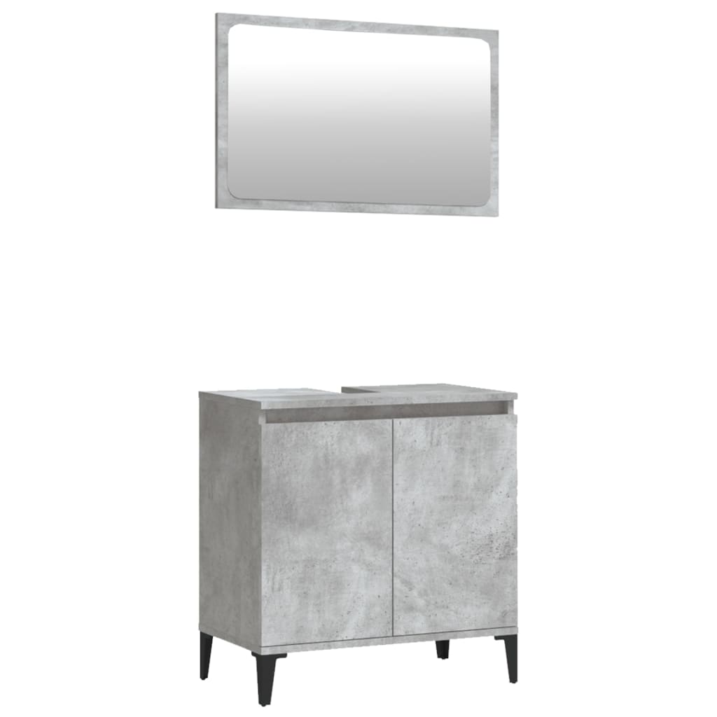 Durable 2-Piece White Engineered Wood Bathroom Ensemble