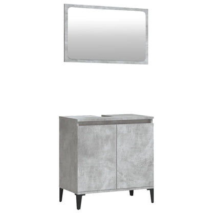 Durable 2-Piece White Engineered Wood Bathroom Ensemble